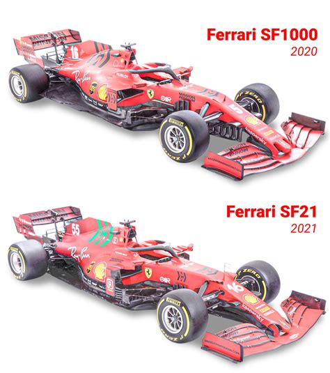 F1 2021 Ferrari Present Their New Sf21 With Notable Changes In All