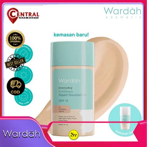 Wardah Everyday Luminous Liquid Foundation Alas Bedak Wardah Lazada