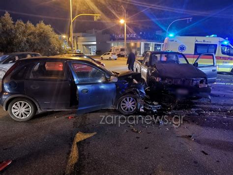 Χανιά Τροχαίο ατύχημα στην Αναγνώστου Γογονή Τραυματίστηκαν δύο