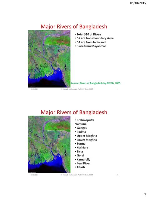 2b Major Rivers of Bangladesh | PDF | Fluvial Landforms | Earth Sciences