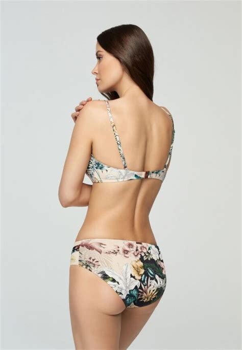 Marc And Andre Floral Touch Bandeau Bikini With Full Coverage Bottom