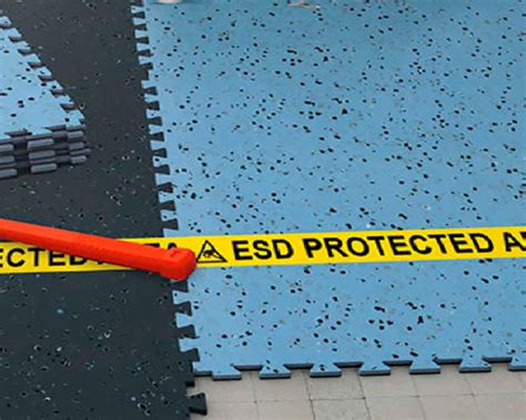 Dissipative Interlocking Esd Floor Tiles Static Safe Environments