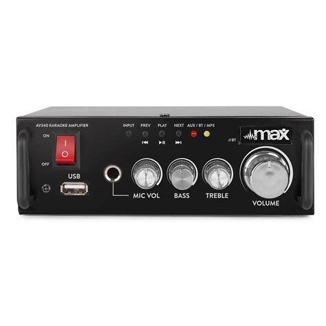 Max Av Mini Hi Fi Karaoke X Watt Max Usb Mp Bt