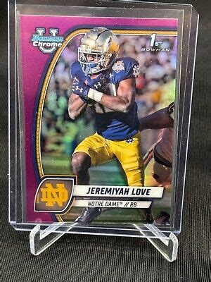 Bowman Chrome University Jeremiyah Love St Fuchsia