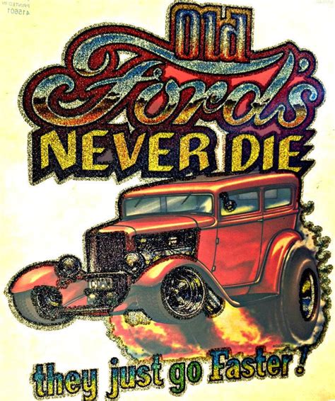 Old Ford Never Die Vintage 70s T Shirt Iron On Transfer Hot Rod Muscle Irononstation Vintage