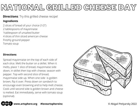 National Grilled Cheese Day Art Sphere Inc