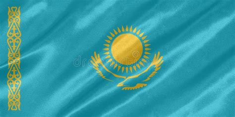 Kazakhstan Flag stock photo. Image of ripples, countries - 137336550