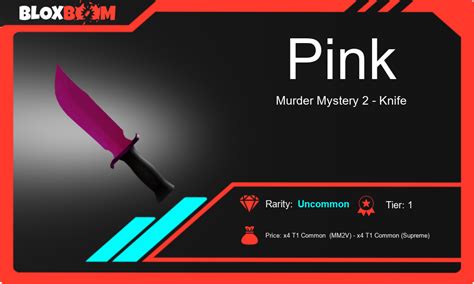 Unbox Or Trade Get The Uncommon Pink Knife In Mm2 Now