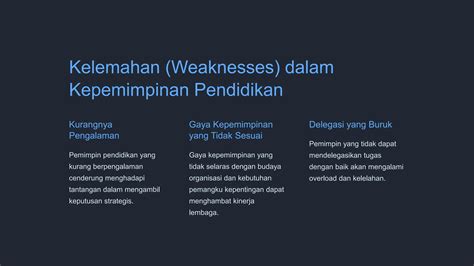 Analisis Swot Dalam Kepemimpinan Pendidikan Pptx