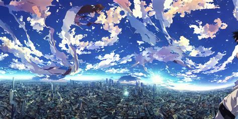 Prompthunt Beautiful Anime Sky By Shinkai Makoto Panorama