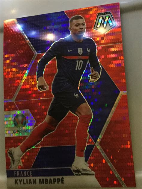 Kylian Mbappe Red Pulsar SP 2021 22 Panini Mosaic UEFA Soccer 112