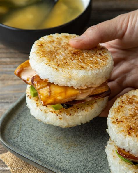 The Rice Burger With Teriyaki Mushrooms You Need To Try Now Woonheng