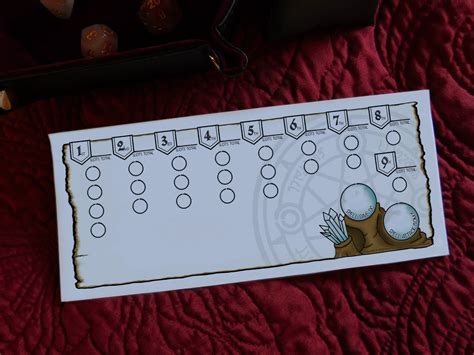 D D 5e Spell Slot Trackers Printable Dungeons And Dragons Etsy