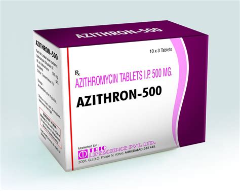 Azithron 500 Tab Azithron 500 Azithromycin 500 Mg Tablet A Box Of 10x3