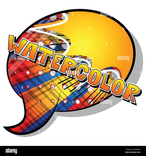 Watercolor Vector Illustrated Comic Book Style Phrase Stock Vector