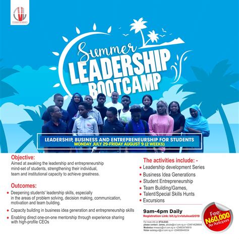 Cvl Summer Leadership Bootcamp Centre For Values In Leadership