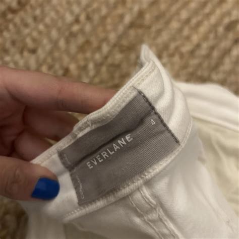 Everlane Womens White Trousers Depop