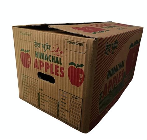 Single Wall 3 Ply Lithography Offset Brown Apple Packaging Printed