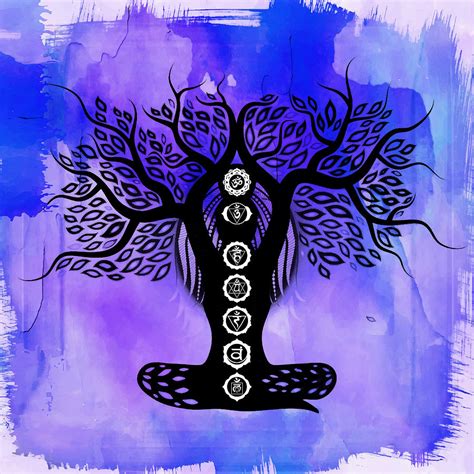 Female Tree Art With The Seven Chakra Colors And Centers Digital Art By Serena King Fine Art