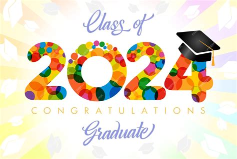 Premium Vector | Class of 2024 graduating event cute decoration School ...