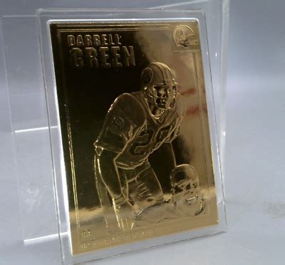 Darrell Green Danbury Mint Encased Kt Gold Football Card Ebay