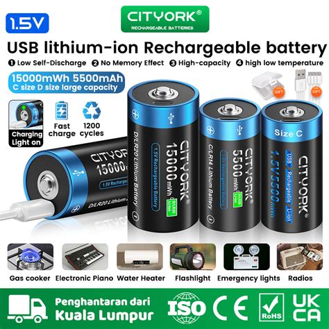 Cityork R Heavy Duty V D Size C Size Rechargeable Battery Mwh