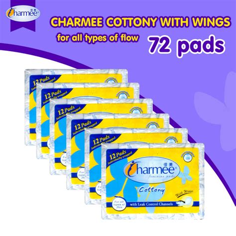 charmee cottony   types  flow  wings napkin  packs lazada ph