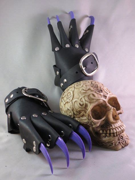 Black Leather Gothic Steampunk Purple Claw By Medievalfashion 5595