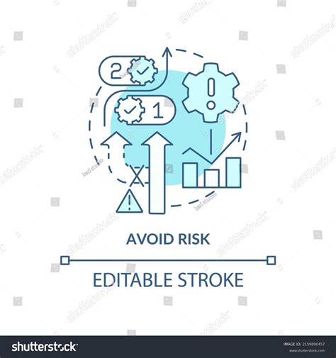 Avoid Risk Turquoise Concept Icon Risk Stock Vector Royalty Free