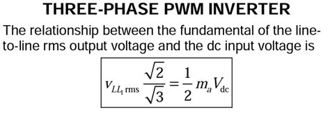 Line to Line RMS Voltage Calculator(Inverter) -Everything PE