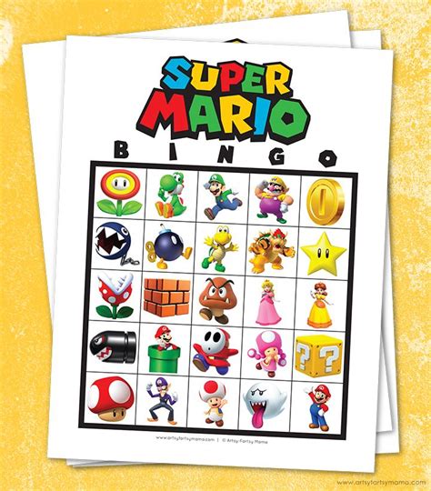 Free Printable Super Mario Bingo In 2023 Super Mario Birthday Mario Birthday Party Super