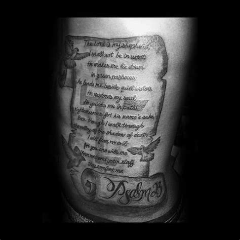 40 Psalm 23 Tattoo Designs for Men [2023 Inspiration Guide]