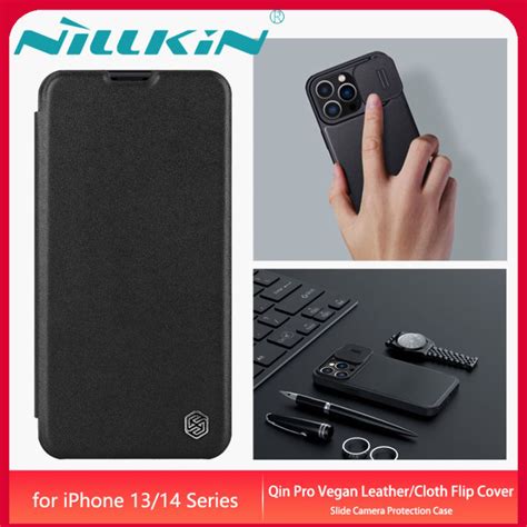 Nillkin For Apple IPhone 15 14 13 Pro Max Plus Case Qin Pro Vegan