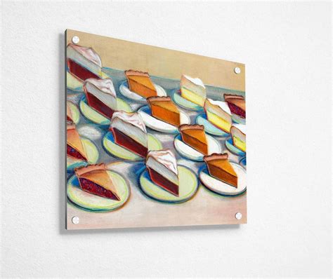 Wayne Thiebaud Sixteen Pies Bakery Food Desserts Tempered Glass Panel ...