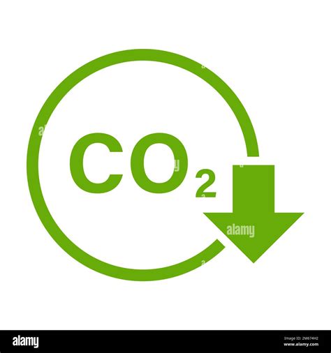 Reducing CO2 Emissions Icon Vector Stop Climate Change Sign For Graphic