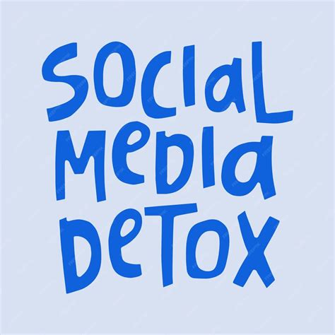 Premium Vector Social Media Detox Handdrawn Quote