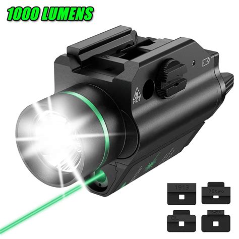 1000 Lumens Pistola Lanterna Pistola Luz Laser Combo Arma Luz Arma Luz