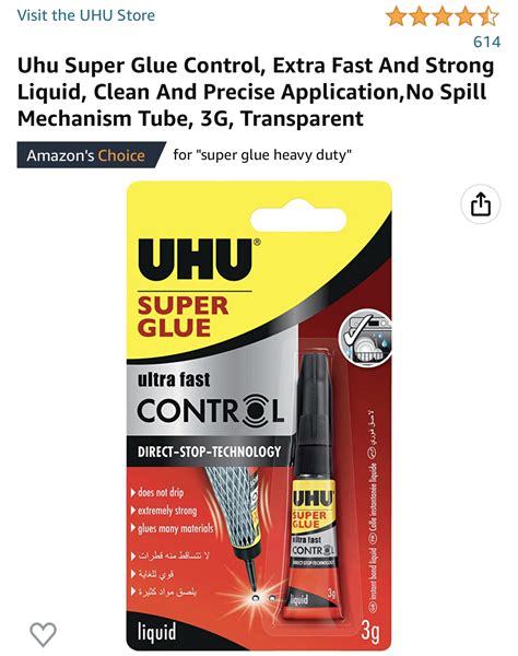 Uhu Super Glue Control Extra Fast And Strong Liquid Command Rim