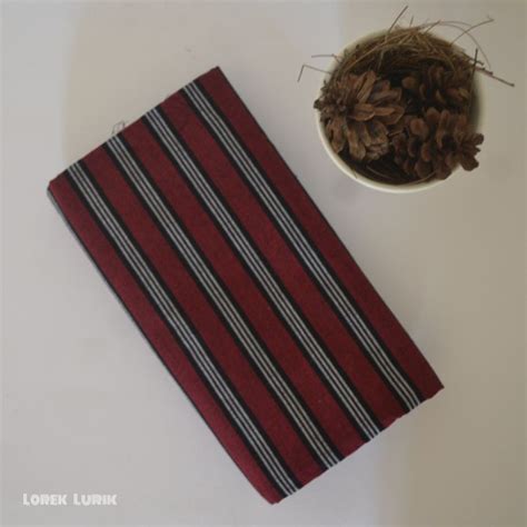jual kain tenun lurik garis strip putih merah batik lurik bahan baju