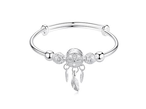 Charm Bracelet Adjustable Sterling Silver Dreamcatcher Charm Etsy