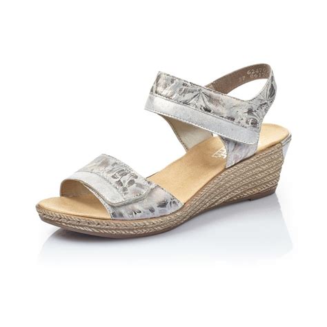 Rieker 62470 91 Ladies Metallic Sandals Rieker Ladies Footwear From