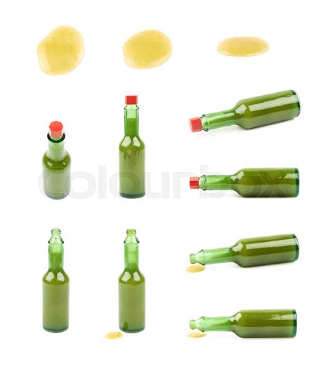 Bottle Of Hot Sauce Isolated Stock Image Colourbox