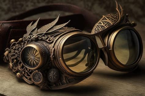 Premium Ai Image Steampunk Glasses Art Futuristic Design Generative Ai