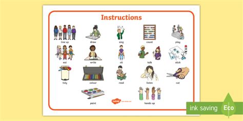 New EAL Starter Instructions Word Mat Twinkl Resources