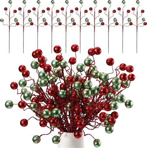 Amazon Hiboom Pcs Christmas Glitter Ball Picks Inch