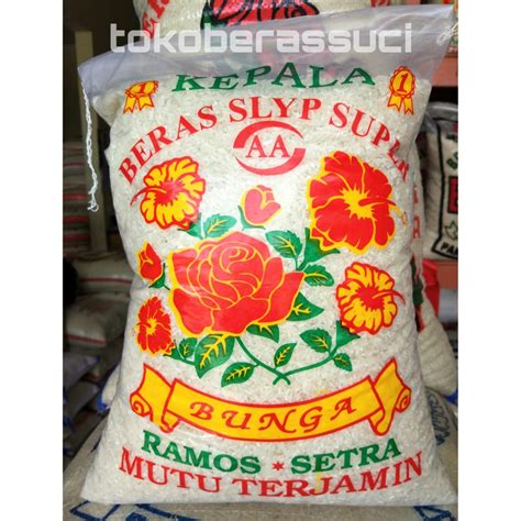 Jual Beras Cap Kembang Bunga Setra Ramos Slyp Kg Kg Kg Enak Pulen