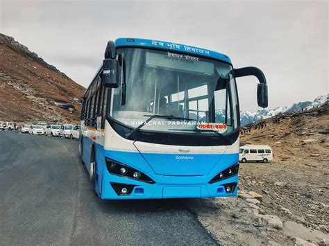 Hrtc Electric Bus Himatarang From Manali To Rohtang Fare And Timing