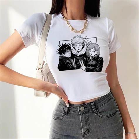 Lindo Gildan Jujutsu Kaisen Gojo Satoru Kakashi Crop Nueva Polera De