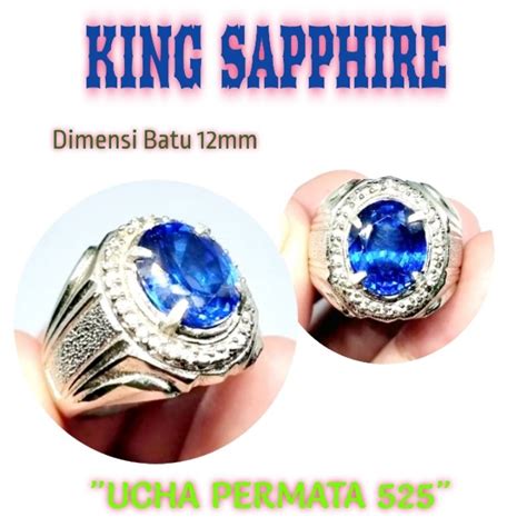 jual cincin king safir batu akik king safir murah shopee indonesia