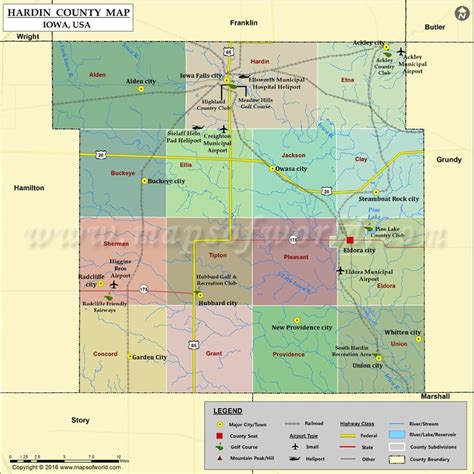 Hardin County Map Iowa